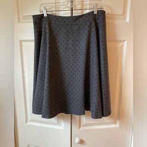 Boden grey polka dot wool skirt